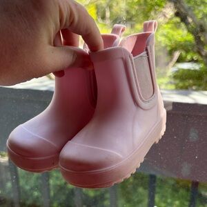 Kids Pink Bearpaw Rain Boots
